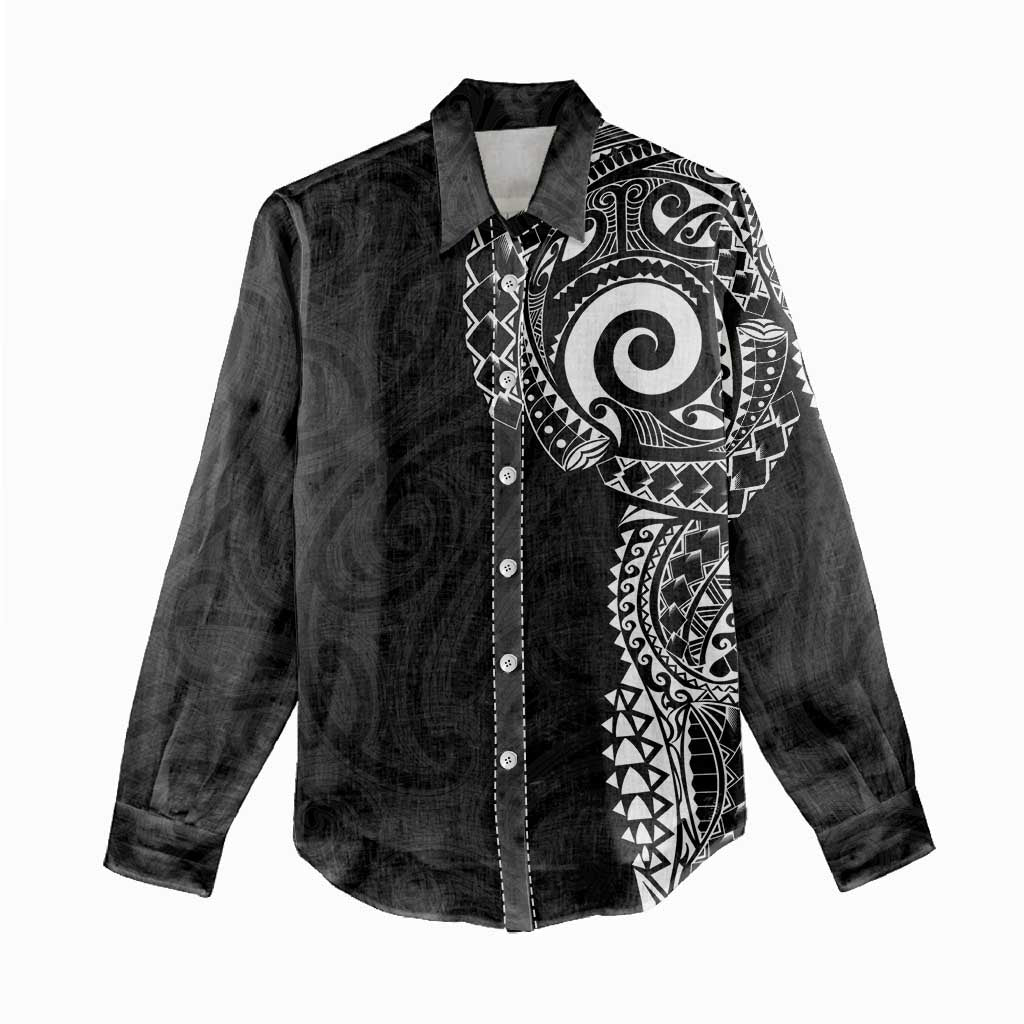 New Zealand Maori Koru Art Traditional Tattoo Women Casual Shirt Simple Style