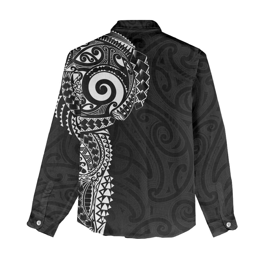 New Zealand Maori Koru Art Traditional Tattoo Women Casual Shirt Simple Style