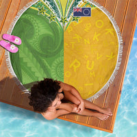 Cook Islands Language Week Beach Blanket Tatau Pattern and Rarotongan Alphabet LT03 - Polynesian Pride