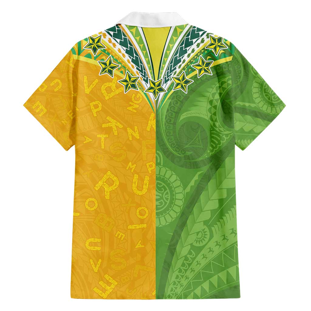 Cook Islands Language Week Family Matching Summer Maxi Dress and Hawaiian Shirt Tatau Pattern and Rarotongan Alphabet - Polynesian Pride