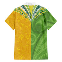 Cook Islands Language Week Family Matching Summer Maxi Dress and Hawaiian Shirt Tatau Pattern and Rarotongan Alphabet - Polynesian Pride