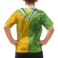 Cook Islands Language Week Family Matching Tank Maxi Dress and Hawaiian Shirt Tatau Pattern and Rarotongan Alphabet LT03 - Polynesian Pride
