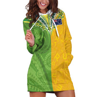 Cook Islands Language Week Hoodie Dress Tatau Pattern and Rarotongan Alphabet - Polynesian Pride