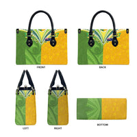 Cook Islands Language Week Leather Bag Tatau Pattern and Rarotongan Alphabet - Polynesian Pride