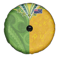 Cook Islands Language Week Spare Tire Cover Tatau Pattern and Rarotongan Alphabet - Polynesian Pride