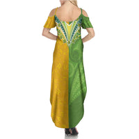 Cook Islands Language Week Summer Maxi Dress Tatau Pattern and Rarotongan Alphabet - Polynesian Pride