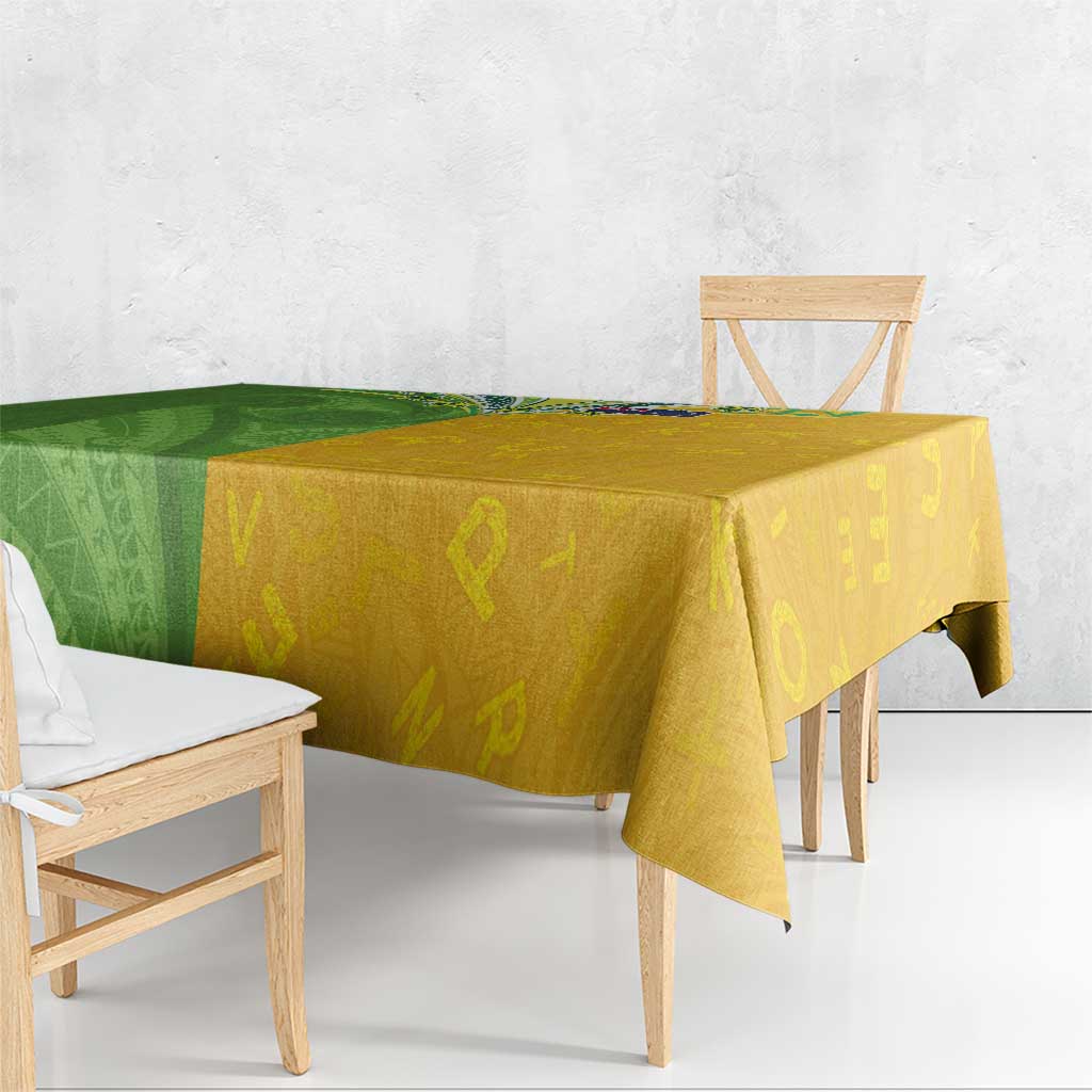 Cook Islands Language Week Tablecloth Tatau Pattern and Rarotongan Alphabet LT03 - Polynesian Pride