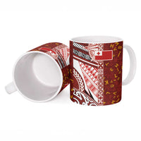 Tonga Language Week Ceramic Mug Ngatu Pattern and Tongan Alphabet LT03 - Polynesian Pride