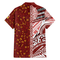 Tonga Language Week Hawaiian Shirt Ngatu Pattern and Tongan Alphabet LT03 - Polynesian Pride
