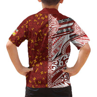 Tonga Language Week Hawaiian Shirt Ngatu Pattern and Tongan Alphabet LT03 - Polynesian Pride
