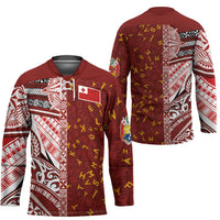 Tonga Language Week Hockey Jersey Ngatu Pattern and Tongan Alphabet LT03 - Polynesian Pride