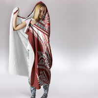 Tonga Language Week Hooded Blanket Ngatu Pattern and Tongan Alphabet - Polynesian Pride