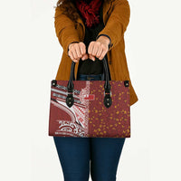 Tonga Language Week Leather Bag Ngatu Pattern and Tongan Alphabet - Polynesian Pride