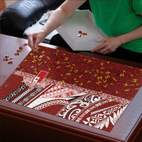 Tonga Language Week Puzzle Ngatu Pattern and Tongan Alphabet LT03 - Polynesian Pride
