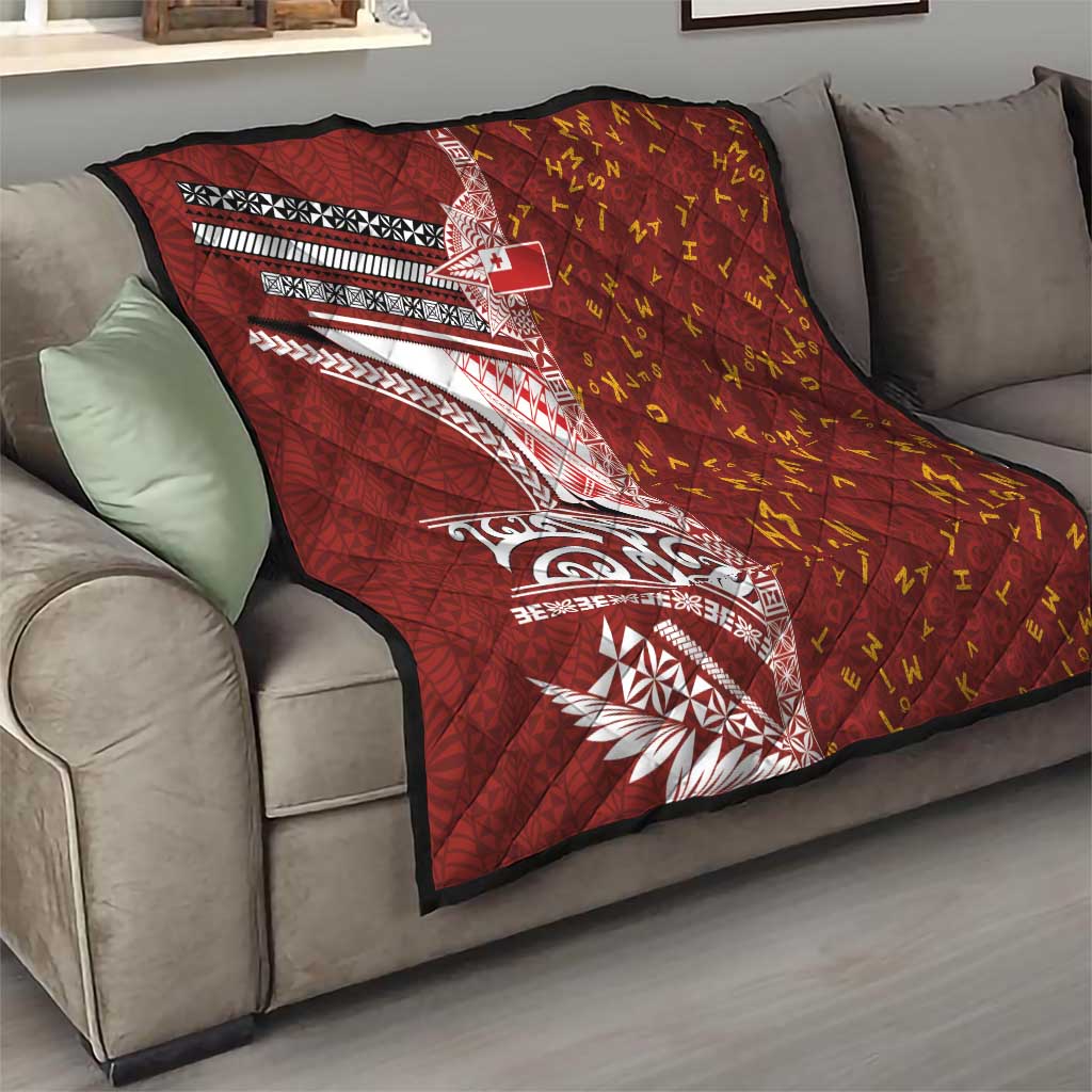 Tonga Language Week Quilt Ngatu Pattern and Tongan Alphabet - Polynesian Pride