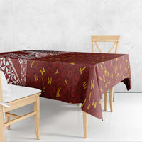 Tonga Language Week Tablecloth Ngatu Pattern and Tongan Alphabet LT03 - Polynesian Pride