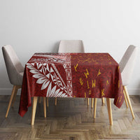 Tonga Language Week Tablecloth Ngatu Pattern and Tongan Alphabet LT03 - Polynesian Pride