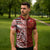 Tonga Language Week Zipper Polo Shirt Ngatu Pattern and Tongan Alphabet - Polynesian Pride