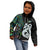 New Zealand Kid Hoodie Silver Fern and Manaia with Papua Shell Maori Tribal LT03 - Polynesian Pride