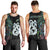 New Zealand Men Tank Top Silver Fern and Manaia with Papua Shell Maori Tribal LT03 - Polynesian Pride