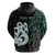 Custom New Zealand Hoodie Silver Fern and Manaia with Papua Shell Maori Tribal LT03 - Polynesian Pride