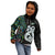 Custom New Zealand Kid Hoodie Silver Fern and Manaia with Papua Shell Maori Tribal LT03 - Polynesian Pride