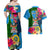 Personalised Malampa Fiji Day Couples Matching Off Shoulder Maxi Dress and Hawaiian Shirt Tropical Plants Mix Polynesian and Tapa Pattern LT03 - Polynesian Pride