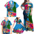 Personalised Malampa Fiji Day Family Matching Off Shoulder Maxi Dress and Hawaiian Shirt Tropical Plants Mix Polynesian and Tapa Pattern LT03 - Polynesian Pride