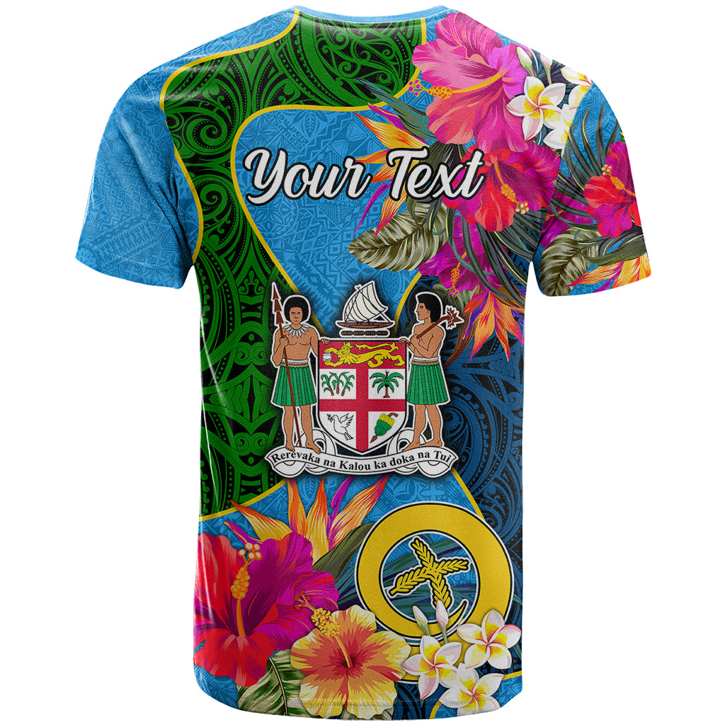 Personalised Malampa Fiji Day T Shirt Tropical Plants Mix Polynesian and Tapa Pattern LT03 - Polynesian Pride