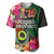 Penama Day Baseball Jersey Proud To Be A Ni-Van Beauty Pacific Flower LT03 Black - Polynesian Pride