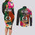 Penama Day Couples Matching Long Sleeve Bodycon Dress and Long Sleeve Button Shirts Proud To Be A Ni-Van Beauty Pacific Flower LT03 - Polynesian Pride