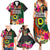 Penama Day Family Matching Summer Maxi Dress and Hawaiian Shirt Proud To Be A Ni-Van Beauty Pacific Flower LT03 Black - Polynesian Pride