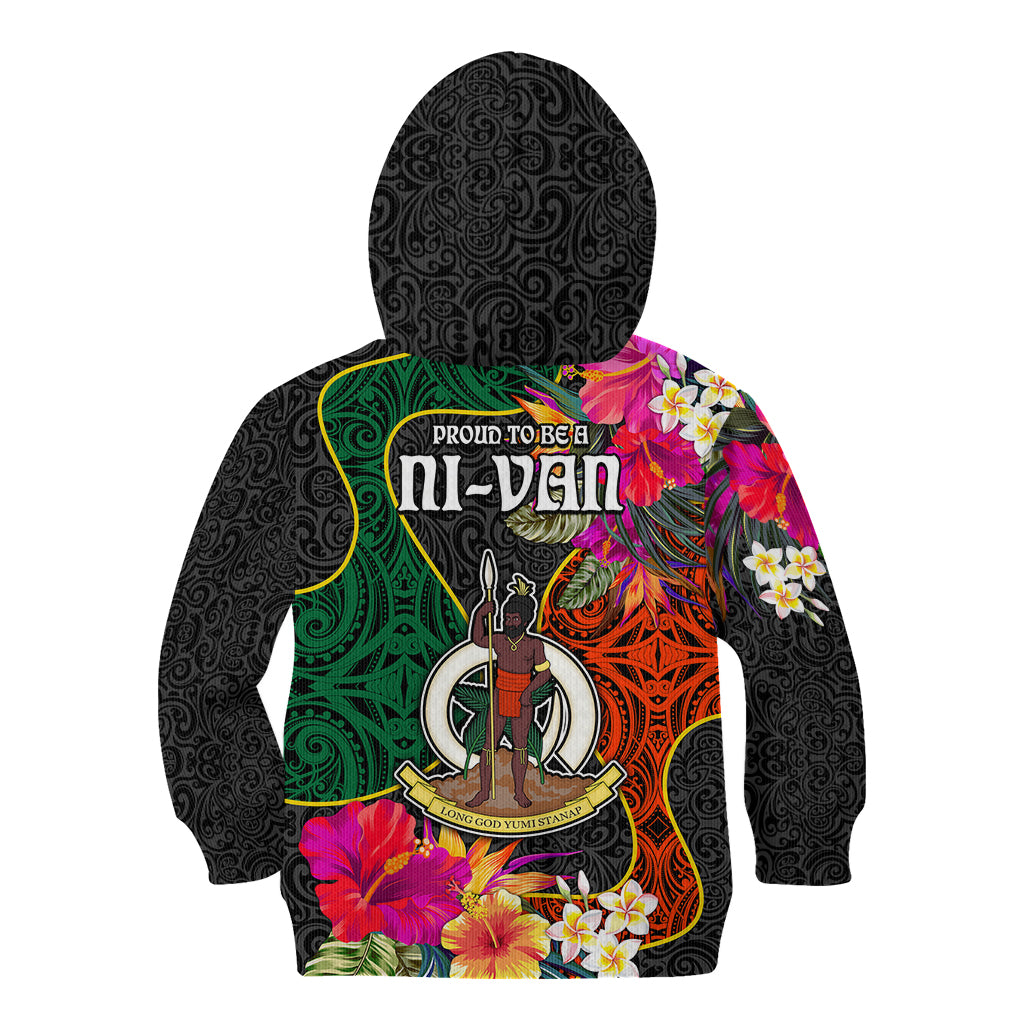 Penama Day Kid Hoodie Proud To Be A Ni-Van Beauty Pacific Flower LT03 - Polynesian Pride