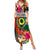 Penama Day Summer Maxi Dress Proud To Be A Ni-Van Beauty Pacific Flower LT03 Women Black - Polynesian Pride