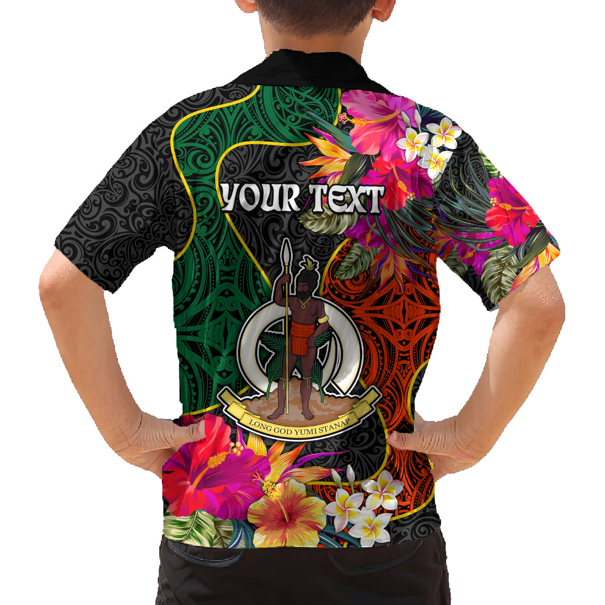 Personalised Penama Day Family Matching Long Sleeve Bodycon Dress and Hawaiian Shirt Proud To Be A Ni-Van Beauty Pacific Flower LT03 - Polynesian Pride