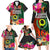 Personalised Penama Day Family Matching Long Sleeve Bodycon Dress and Hawaiian Shirt Proud To Be A Ni-Van Beauty Pacific Flower LT03 Black - Polynesian Pride