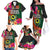 Personalised Penama Day Family Matching Off Shoulder Long Sleeve Dress and Hawaiian Shirt Proud To Be A Ni-Van Beauty Pacific Flower LT03 Black - Polynesian Pride