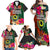 Personalised Penama Day Family Matching Off Shoulder Maxi Dress and Hawaiian Shirt Proud To Be A Ni-Van Beauty Pacific Flower LT03 Black - Polynesian Pride