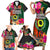 Personalised Penama Day Family Matching Short Sleeve Bodycon Dress and Hawaiian Shirt Proud To Be A Ni-Van Beauty Pacific Flower LT03 Black - Polynesian Pride