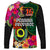 Personalised Penama Day Long Sleeve Shirt Proud To Be A Ni-Van Beauty Pacific Flower LT03 Unisex Black - Polynesian Pride