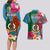 Sanma Day Couples Matching Long Sleeve Bodycon Dress and Hawaiian Shirt Proud To Be A Ni-Van Beauty Pacific Flower LT03 - Polynesian Pride