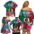 Sanma Day Family Matching Off Shoulder Short Dress and Hawaiian Shirt Proud To Be A Ni-Van Beauty Pacific Flower LT03 - Polynesian Pride