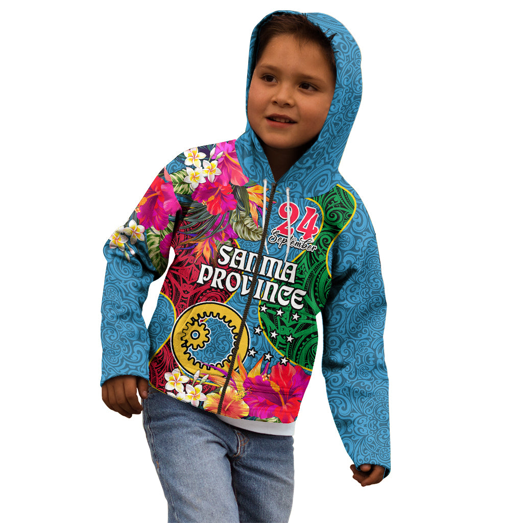 Sanma Day Kid Hoodie Proud To Be A Ni-Van Beauty Pacific Flower LT03 - Polynesian Pride