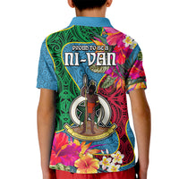 Sanma Day Kid Polo Shirt Proud To Be A Ni-Van Beauty Pacific Flower LT03 - Polynesian Pride