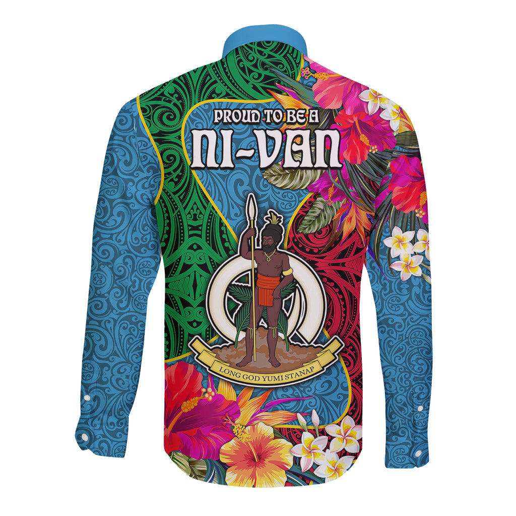 Sanma Day Long Sleeve Button Shirt Proud To Be A Ni-Van Beauty Pacific Flower LT03 - Polynesian Pride
