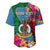 Personalised Sanma Day Baseball Jersey Proud To Be A Ni-Van Beauty Pacific Flower LT03 - Polynesian Pride