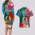 Personalised Sanma Day Couples Matching Long Sleeve Bodycon Dress and Hawaiian Shirt Proud To Be A Ni-Van Beauty Pacific Flower LT03 - Polynesian Pride