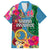 Personalised Sanma Day Family Matching Short Sleeve Bodycon Dress and Hawaiian Shirt Proud To Be A Ni-Van Beauty Pacific Flower LT03 - Polynesian Pride