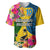 Malampa Day Baseball Jersey Proud To Be A Ni-Van Beauty Pacific Flower LT03 Yellow - Polynesian Pride