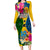 Malampa Day Family Matching Long Sleeve Bodycon Dress and Hawaiian Shirt Proud To Be A Ni-Van Beauty Pacific Flower LT03 - Polynesian Pride